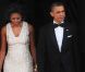 Michelle et Barack Obama à la Maison Blanche lors du dîner d'etats organisé pour Angela Merkel, le 7 juin 2011 à Washington 