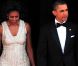 Michelle et Barack Obama à la Maison Blanche lors du dîner d'etats organisé pour Angela Merkel, le 7 juin 2011 à Washington 