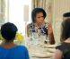 Michelle Obama lors d'une rencontre avec des jeunes femmes à la Maison Blanche. Le 7 juin 2011