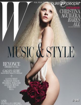 Christina Aguilera se transforme en madone et pose pratiquement nue en Une du magazine américain W, pour le numéro de juillet. 