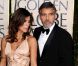George Clooney et Elisabetta Canalis, à Los Angeles, le 17 janvier 2010.