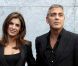 George Clooney et Elisabetta Canalis, à Milan, le 27 septembre 2010.