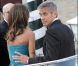 George Clooney et Elisabetta Canalis, à Venise, le 8 septembre 2009.