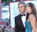 George Clooney et Elisabetta Canalis, à Venise, le 8 septembre 2009.