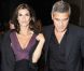 George Clooney et Elisabetta Canalis, à Milan, le 27 septembre 2010.