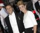 Clotilde Courau, princesse de Savoie, en noir et blanc lors du dîner organisé pour le mariage du Prince Albert avec Charlene Wittstock. Monaco, le 2 juillet 2011