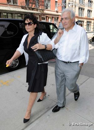 Dominique Strauss-Kahn et Anne Sinclair, à New York, le 12 juillet 2011.  