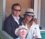 Jean-Luc Delarue et sa compagne à Roland-Garros, en mai 2010. 