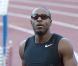 L'Américain Angelo Taylor, vainqueur sur 400m haies lors du meeting d'athéltisme de Monaco de la Ligue de Diamant le 22 juillet 2011