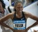 Allyson Felix, triple championne du 200 m lors du meeting d'athéltisme de Monaco de la Ligue de Diamant le 22 juillet 2011