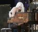 Lady Gaga répète sa prestation du soir au Jimmy Kimmel Live , à Los Angeles, le 28 juillet 2011.