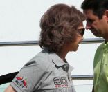 La reine Sofia d'Espagne assiste à la 30e édition de la Copa del Rey, à Majorque. 31 juillet 2011