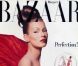 Le mannequin Kate Moss en couv' du Harper's Bazaar de décembre 1992.