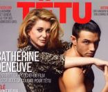 Voici une Catherine Deneuve en charmante compagnie pour la couverture du magazine  TÊTU . Novembre 2010. 