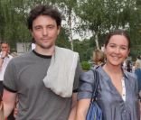 Emmanuelle Boidron, son époux Antoine, et leurs fille Leïa. En juin 2008<br />