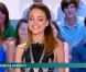Solweig Rediger-Lizlow lors de sa première météo au Grand Journal de Canal , le 29 août 2011.