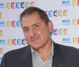 Yves Calvi lors de la conférence de presse annuelle de France Télévisions à Paris le 31 août 2011
