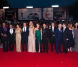 L\'équipe du film <em>Contagion</em>, à Venise, le 3 septembre 2011.