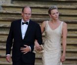 Albert de Monaco et son épouse Charlene Wittstock lors des 50 ans du Variety Club, en Angleterre. 4 septembre 2011