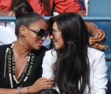 Lala Anthony et Kim Kardashian ont assisté à la victoire de leur compatriote Serena Williams le 8 septembre 2011 lors du quart de finale de l'US Open 2011