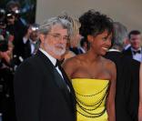 George Lucas et Mellody Hobson à la projection du dernier épisode des aventures d'Indiana Jones