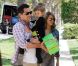 Jessica Alba et Cash Warren emmènent leur fille aînée Honor à une fête d'anniversaire d'un ami. Seule absente : la petite Haven un mois. Los Angeles le 17 septembre 2011