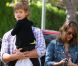Jessica Alba et Cash Warren emmènent leur fille aînée Honor à une fête d'anniversaire d'un ami à Los Angeles le 17 septembre 2011