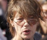 Jane Birkin en septembre 2010 à Paris pour apporter son soutien à Sakineh  