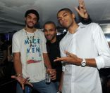 Joakim Noah, Tony Parker et Nicolas Batum au Queen à Paris le 19 septembre 2011