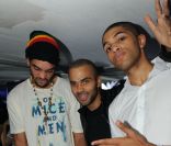 Joakim Noah, Tony Parler et Nicolas Batum au Queen à Paris le 19 septembre 2011