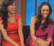 Les jumelles Tia (en rose) et Tamera Mowry arrivent sur le plateau  de l'émission américaine, Wendy Williams Show. New York, 27 septembre  2011