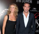Alexandra Lamy et Jean Dujardin lors de la projection de The Artist, le 28 septembre 2011.