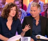 Franck Dubosc et Valérie Lemercier sur le plateau du Grand journal de Canal+, le 29 septembre 2011.