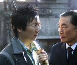 George Takei et Masi Oka sur le tournage de Heroes