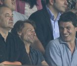 Jean-Pierre Jeunet et Marc Lavoine lors du match PSG-Lyon du 2 octobre 2011
