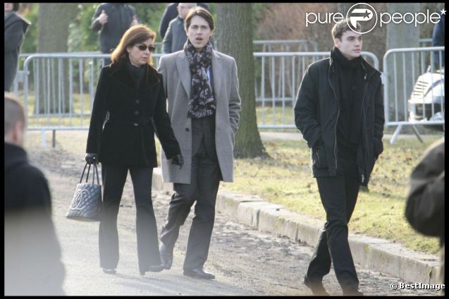 Valentin Livi et Carole Amiel aux funerailles de Claude Berri le 15 janvier 2009