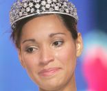 Cindy Fabre, Miss France 2005, lors de son élection en décembre 2004