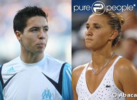 Samir Nasri et Tatiana Golovin