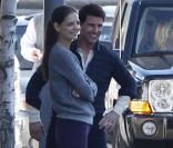 Katie Holmes rend visite à Tom Cruise sur le tournage de son film One Shot à Pittsburgh le 7 octobre 2011