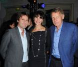 Fabrice Santoro, Anne Vogt-Bordure et PPDA lors de la quatrième édition du Prix Meurice pour l'art contemporain, le 10 octobre 2011.