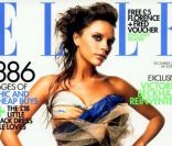 Décembre 2005 : Victoria Beckham joue les top models en Une du magazine Elle UK Edition.<br />