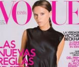 Février 2004 : Victoria Beckham commence à prendre ses galons d\'icône mode et pose en couverture du Vogue espagnol. <br />