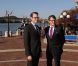 Le prince Daniel de Suède pose devant la Maison de la Suède à Washington, le 25 octobre 2011, en marge d'un séminaire sur les soins médicaux.