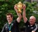 Richie McCaw et les All Blacks, vainqueurs de la Coupe du monde acclamés dans les rues d'Auckland le 24 octobre 2011
