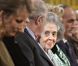 Le roi Albert II et la reine Paola de Belgique, entourés de la reine Fabiola, la princesse Mathilde, la princesse Astrid et le prince Lorenz, donnaient un concert et une réception en l'honneur des bénévoles belges, mercredi 26 octobre 2011 au palais, à Bruxelles.