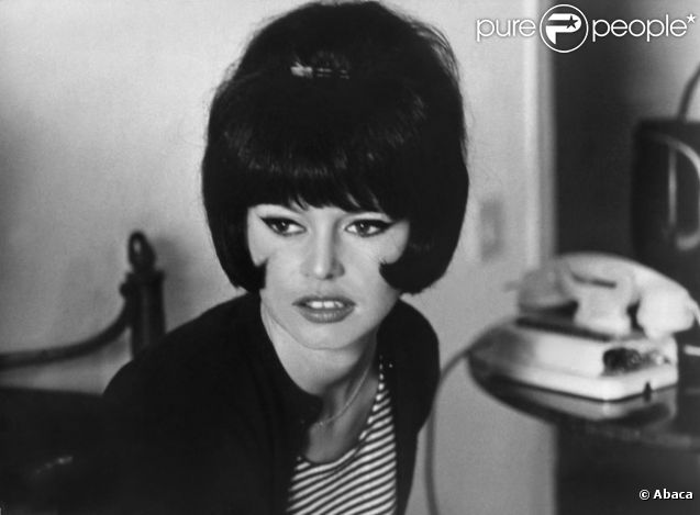 Brigitte Bardot sur le tournage de film Le Mépris, tourné en 1963
