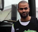 Tony Parker à l'entraînement avant le match ASVEL-Cholet, le 29 octobre 2011