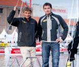 Bernard Stamm et Jean-François Cuzon au Havre le 26 octobre 2011