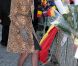 La princesse Mathilde, superbe en léopard, et le prince Philippe de Belgique arrive pour la cérémonie du Te Deum en la cathédrale des Saints Michel-et-Gudule de Bruxelles, dans le cadre de la Fête du Roi, mardi 15 novembre 2011.