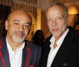 Christian Louboutin et Pascal Grégory lors de la soirée en l'honneur de Christian Louboutin à Paris à la galerie du passage. Le 21 novembre 2011